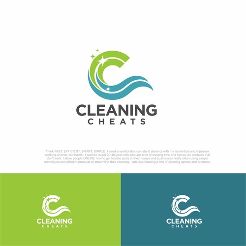 Fun logo design for a cleaning blog and product line Design by F3design™⭐