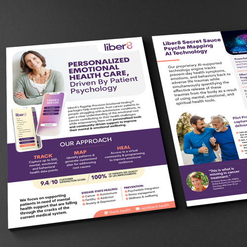 Design a clean, beautiful flyer about our Mental Health company Design by Bennah