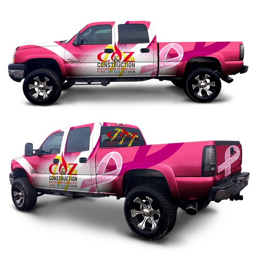 Breast Cancer Awarness Truck! Design by WooTKdesign