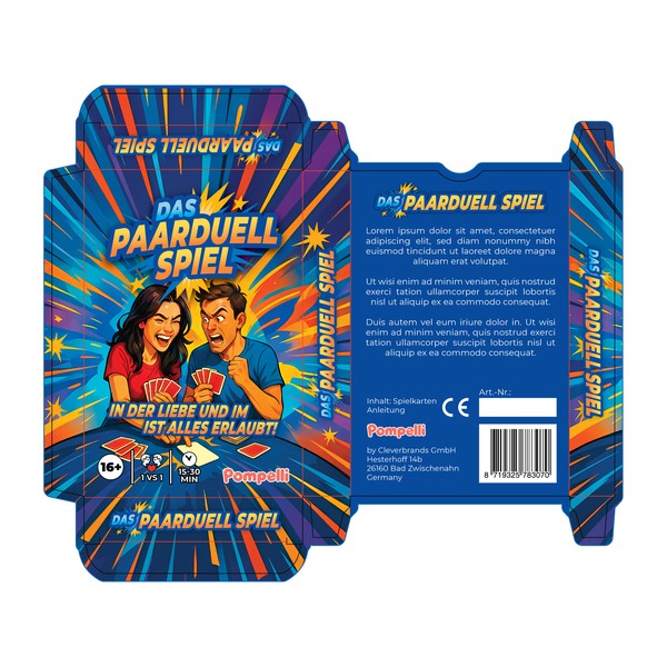 Carsd game packaging design concept