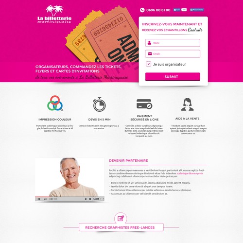 Landing page design contest entry by atomicum