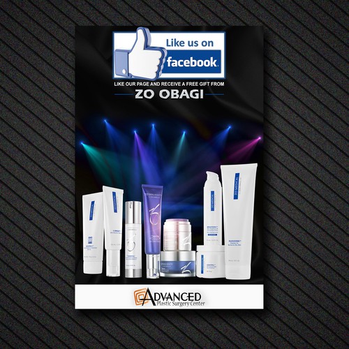 Like us on Facebook Flyer Advanced Plastic Surgery Center & Twin Lakes Spa Design by Senior Graphic Designer