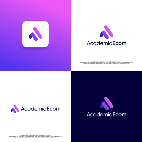 Academia Ecom - Logo For Online Ecommerce Learning Center Design by Kean™