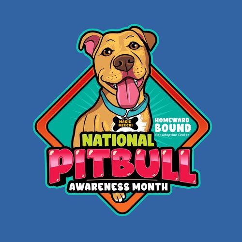 Magic Meechi - National Pitbull Awareness Month Design by thelembique