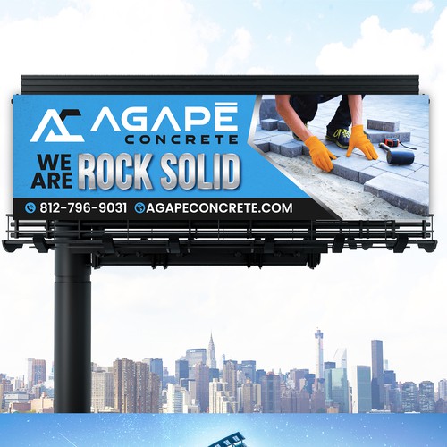 AN AMAZING CONCRETE COMPANY BILLBOARD NEEDED Aprox 14’ tall and 48’ wide Design by Sketch Media™