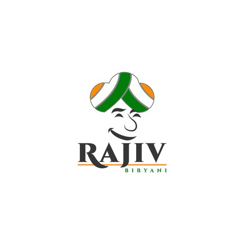 Indian Food Cloud Kitchen Logo Design, Rajiv Biryani Ontwerp door raj a_bad