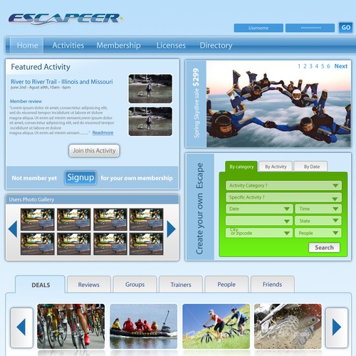 Design di ESCAPEER.COM <--  ;)  --> {a FaceySpacey Web 2.0 Design Contest} di KPdesigns