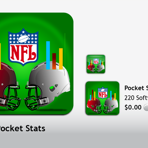 NFL themed iPhone app:  Launch icon, and loading screen Design by frankbrox