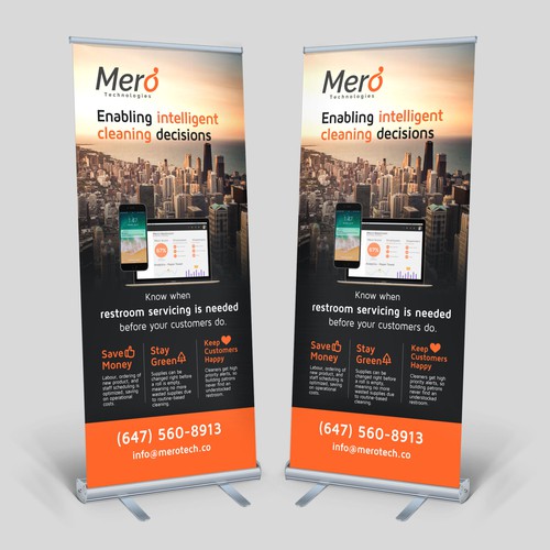 Growing tech startup in IoT needs a banner design for trade-shows Design by harles .