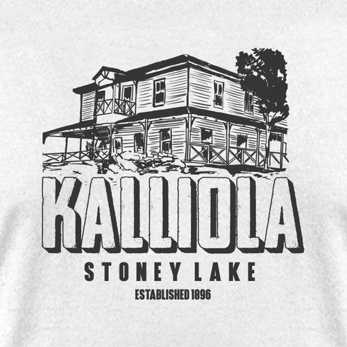 Vintage Old Cabin Photo to Line Drawing T-Shirt Design Réalisé par scitex