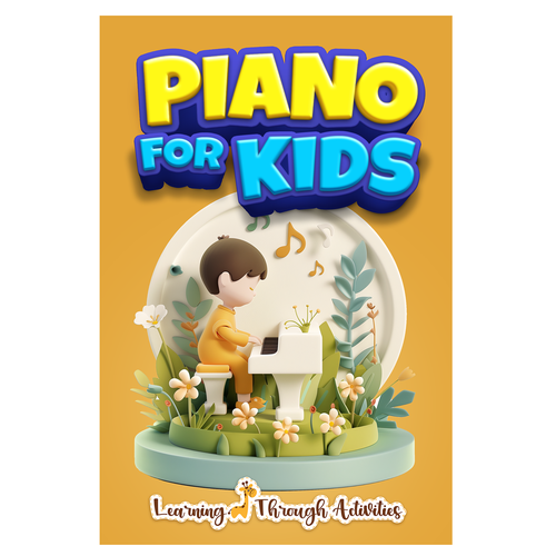 Piano For Kids Book Cover Design by Mehmet Tan