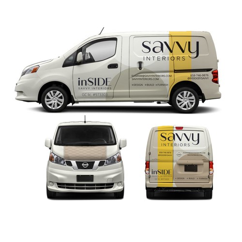 Design build furnish firm needs cool luxury sleek modern Van wrap Design by T i f a n y' s