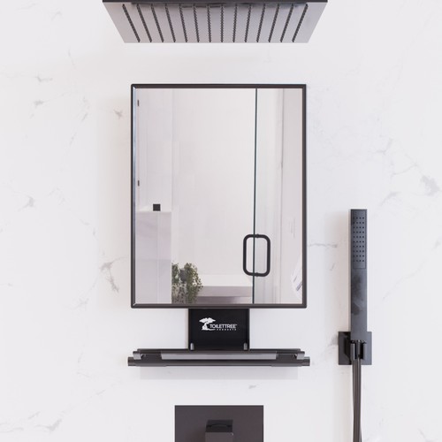 3D Rendering of Fogless Mirror in Shower/Lifestyle Environment (Fogless Mirror CAD file included!)) Design by Alinea Design