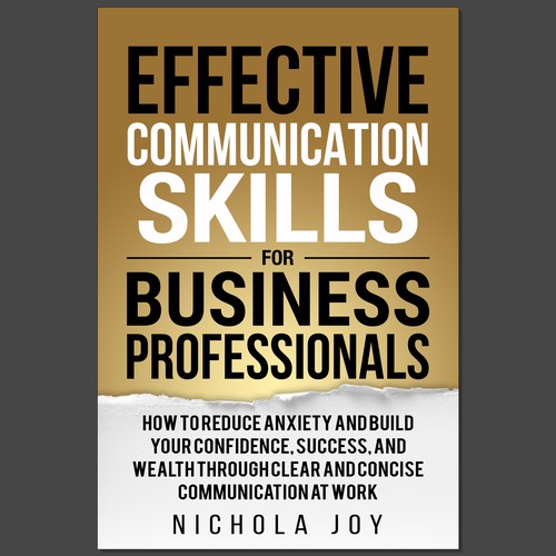 Design a book cover targeting  business professionals that want to enhance communication skills. Design by Ramarao V Katteboina