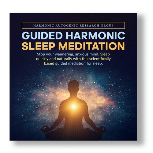 Design an abstract dark on dark sleep meditation book cover Design by The Cloud Digital