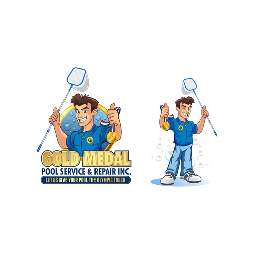 Design a clean powerful new logo for swimming pool cleaning company