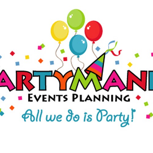 Logo for Party Mania an Event Planning Company | Logo design contest