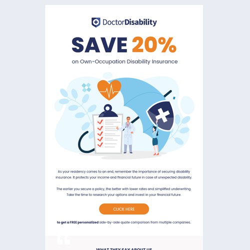 Designs | Design an email template for disability insurance for doctors ...