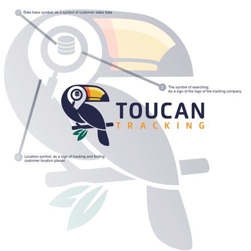Tracking Software with Toucan in Design (Toucan Tracking Logo) Design by agitpurnamasari