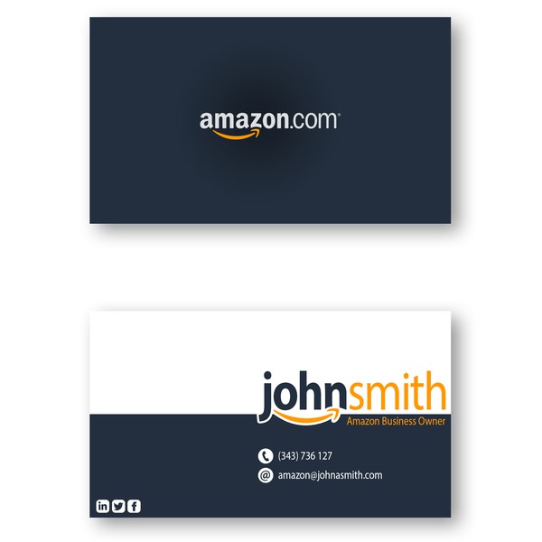 Business Card Design For Amazon Business Owner Business Card Contest 99designs