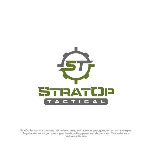 Tactical gun and gear company logo design | StratOp Tactical Design by Brainfox