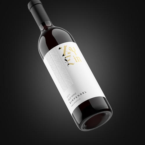 Diseño de Gothic Old Vine Zinfandel Wine Label de Shark1@