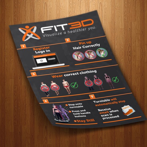 Fit3D Scan Preparation Poster Design by Plamen.me
