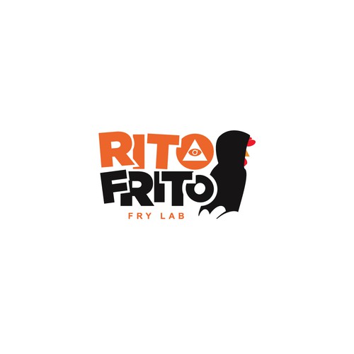 Fried Chicken Restaurant Logo RITO FRITO Design by CU4TRO ™