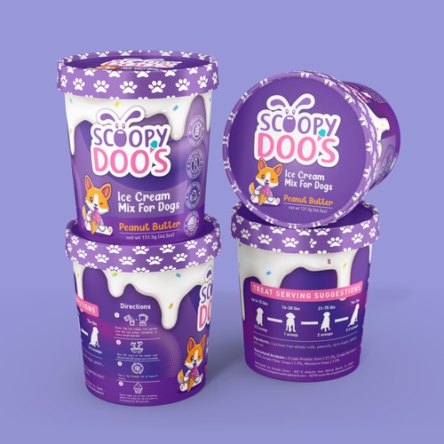 Dog Ice Cream Cup  Label Design by CUPEDIUM