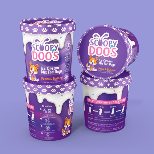 Designs | Dog Ice Cream Cup Label | Product packaging contest