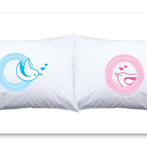 Looking for a creative pillowcase set design "Love Birds" Design by f-chen