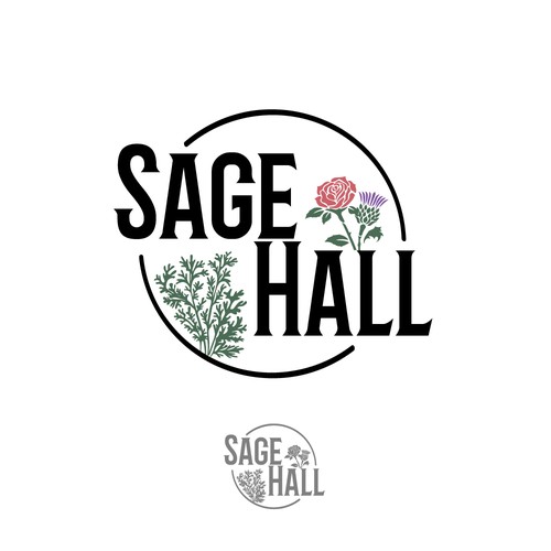 Sage Hall - Country Swing Dance & Wedding Venue Logo Design réalisé par BrainstormingDsg