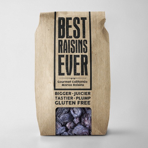 Best Raisins Ever - package design for PREMIUM raisins-ontwerp door EM180