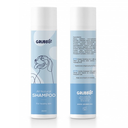 Design label for dog shampoo Design by intanamir