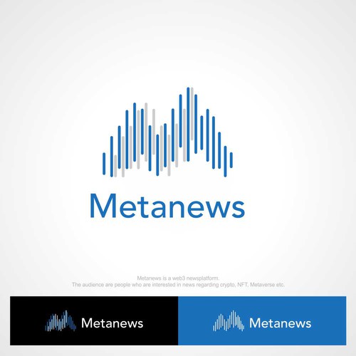 Design a logo for a web3 News platform called MetaNews Design by Nvmplink™