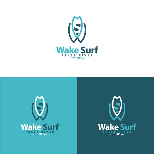 Edgy/sophisticated wake surf logo for a female/male group of wake surfers that embody a luxury life. Nothing predictable Design by froxoo