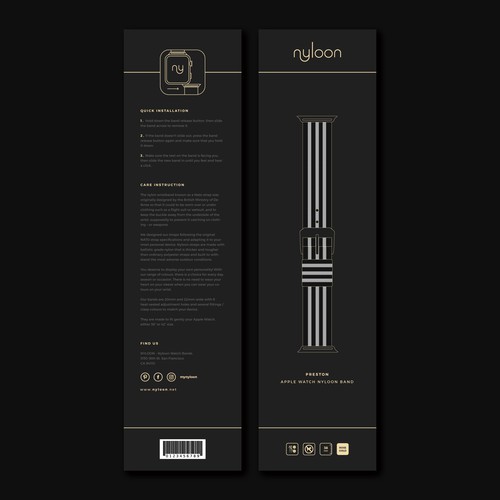 Packaging Design for custom made watch bands Design by ZecuroX