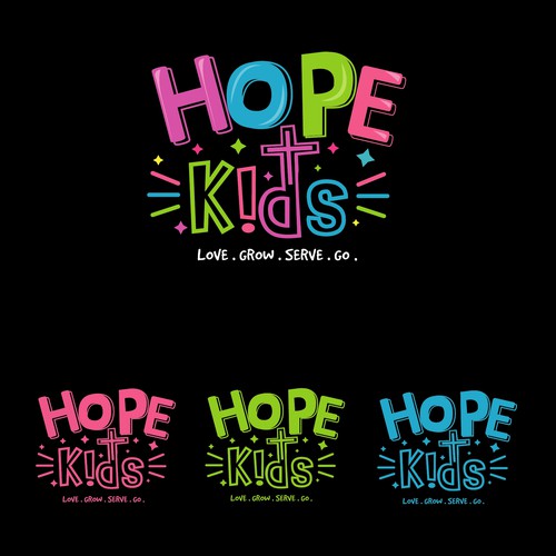 Diseño de We need a fun, unique logo to launch our new kids church ministry! de Bila Designs