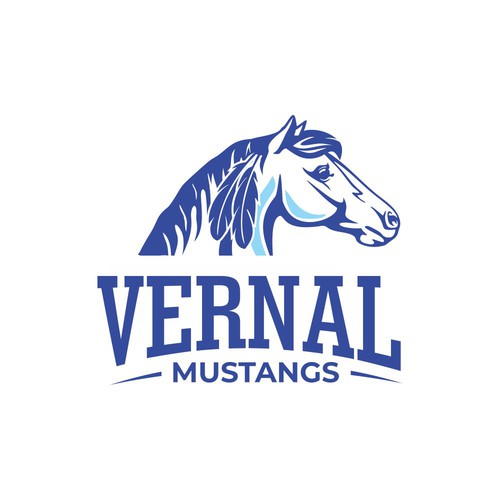 Middle school mustang logo cool enough for your kid to wear Design by diviart