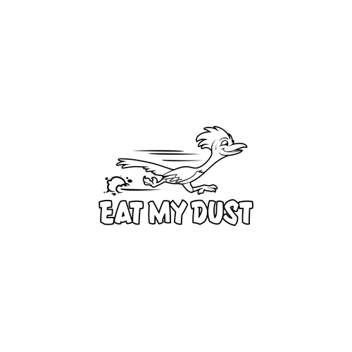 Running is Funning! Eat My Dust, a brand promoting the joy of running Design by pitulastman