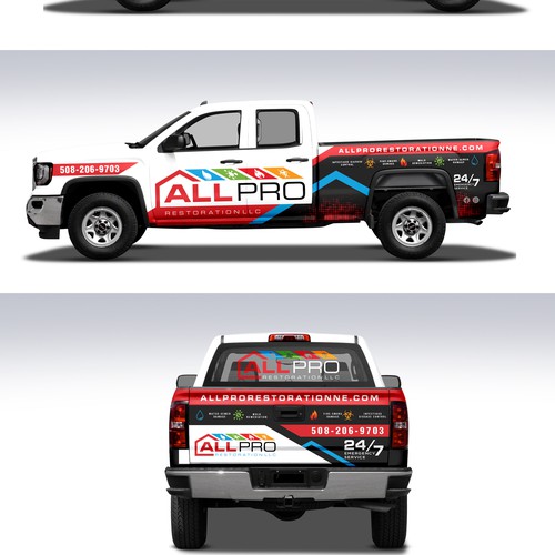 New vehicle Wrap for a Restoration truck-ontwerp door Duha™