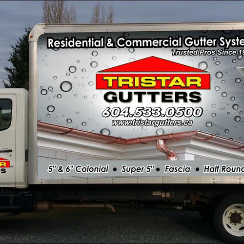 Tristar Gutter truck vehicle wrap (I AM HAVING A PRO INSTALL WRAP) Design by T i f a n y' s