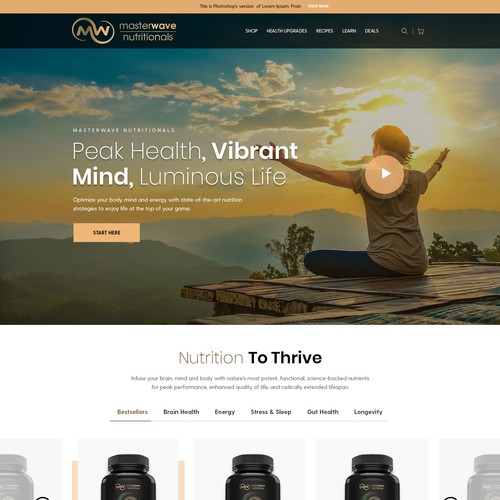 Design the "sexiest" and most powerful health supplements website on the planet Design réalisé par monodeepsamanta