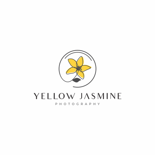 Design Yellow Jasmine Photography Logo Design di The Pixel Imagin