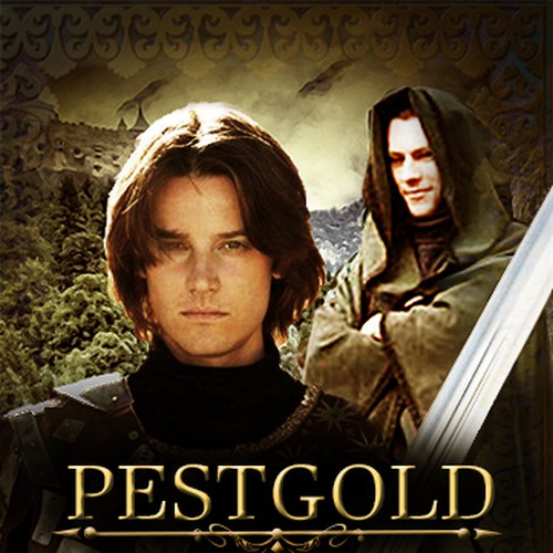 Book cover for a historical novel playing in the Middle Ages with the title "Pestgold" Design by magical designer
