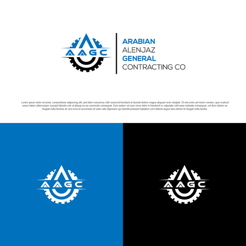 “Modern Industrial Logo for AAGC – Construction & Contracting Company” Design by Pixeldesigner77