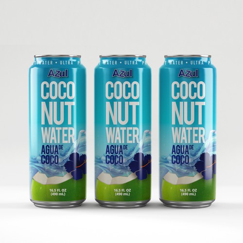 HELP CREATE A COCONUT WATER LABEL PART OF COCONUT WATER LINEUP 100% COCONUT WATER Diseño de creationMB