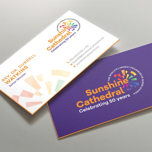 Business Card for Growing Progressing LGBTQ Church Design by kaylee CK