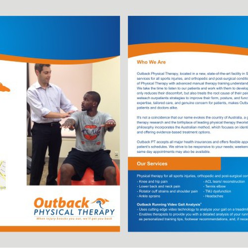 Help Outback Physical Therapy with a new brochure design Design réalisé par Barinix