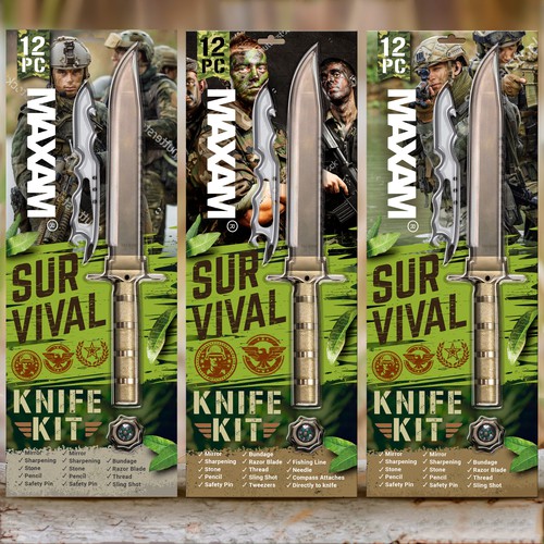 Survival knife kit product packaging that destroys gerber knife packaging  (not logo contest), Product packaging contest